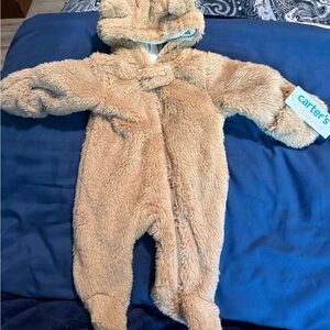 Carter's Cozy Brown Fleece Footie